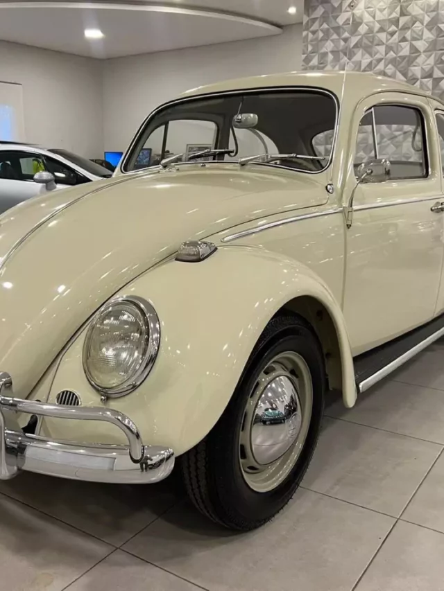 Fusca Creme Raro VW Fusca 1968 ainda preserva esplendor e charme - Motor Prime