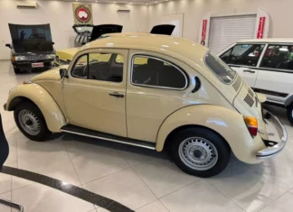 Clássico VW Fusca Bege 1986 segue 0km e original de fábrica VW Fusca 1986 / Foto: Reginaldo de Campinas