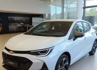 Celta 2026: Uma Nova Visão Futurista do Hatch da Chevrolet Celta 2026 / Foto Projeção: Motor Prime