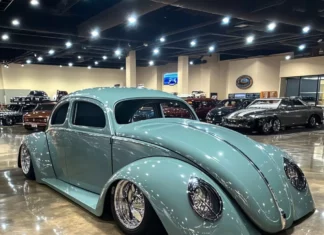VW Fusca 1969 Low Rider Grayish Blue: Um Ícone em Design