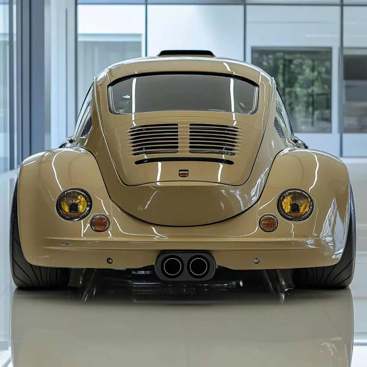 VW Fusca 911 Turbo Beige / Foto Projeção: Motor Prime